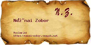 Nánai Zobor névjegykártya